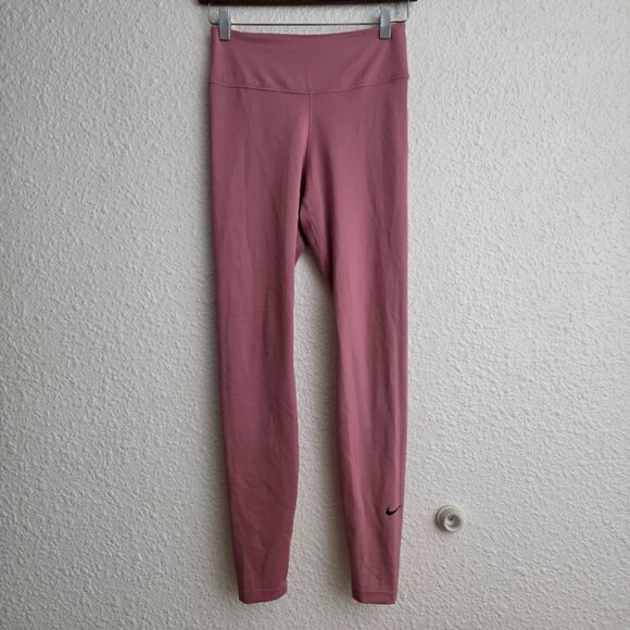 Nike Pants - Nike One Mid-Rise Dri-Fit Leggings in Pink Women's Size Small AJ8827
